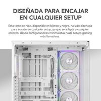 Miniatura 23 de Caja NOX Hummer HUMMER BLADE, Torre ATX, ARGB, Ultra Airflow, Blanco RGB Blanco, Transparente