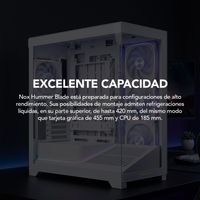 Miniatura 24 de Caja NOX Hummer HUMMER BLADE, Torre ATX, ARGB, Ultra Airflow, Blanco RGB Blanco, Transparente