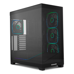 Caja NOX Hummer HUMMER BLADE, Torre ATX, ARGB, Ultra Airflow, Negro RGB Negro, Transparente