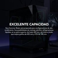 Miniatura 27 de Caja NOX Hummer HUMMER BLADE, Torre ATX, ARGB, Ultra Airflow, Negro RGB Negro, Transparente