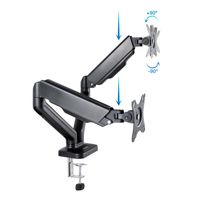 Miniatura 3 de Tooq DB5132TNR-B Soporte mesa 2 brazos 17-32