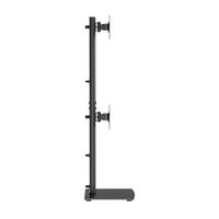 Miniatura 3 de AISENS Soporte de Mesa Con Peana Eco Giratorio e Inclinable para 2 Monitor TV 12kg de 17 34  Negro