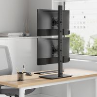 Miniatura 5 de AISENS Soporte de Mesa Con Peana Eco Giratorio e Inclinable para 2 Monitor TV 12kg de 17 34  Negro