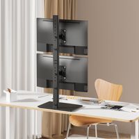 Miniatura 6 de AISENS Soporte de Mesa Con Peana Eco Giratorio e Inclinable para 2 Monitor TV 12kg de 17 34  Negro