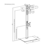 Miniatura 8 de AISENS Soporte de Mesa Con Peana Eco Giratorio e Inclinable para 2 Monitor TV 12kg de 17 34  Negro