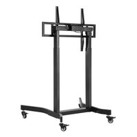 Miniatura 4 de AISENS Soporte de suelo motorizado pro con ruedas para monitor TV 120kg de 55 100  Negro