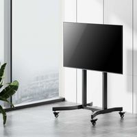 Miniatura 5 de AISENS Soporte de suelo motorizado pro con ruedas para monitor TV 120kg de 55 100  Negro