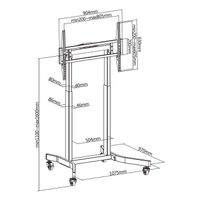 Miniatura 7 de AISENS Soporte de suelo motorizado pro con ruedas para monitor TV 120kg de 55 100  Negro
