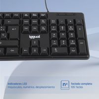 Miniatura 5 de iggual Teclado USB estándar CK-STANDARD-105T negro