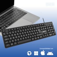 Miniatura 8 de iggual Teclado USB estándar CK-STANDARD-105T negro