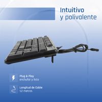 Miniatura 10 de iggual Teclado USB estándar CK-STANDARD-105T negro