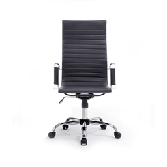 SILLA DE OFICINA EQUIP RESPALDO ALTO COLOR NEGRO RECUBRIMIENTO PU DE ALTA CALIDADDISEÑO ERGONOMIC