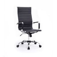 Miniatura 4 de SILLA DE OFICINA EQUIP RESPALDO ALTO COLOR NEGRO RECUBRIMIENTO PU DE ALTA CALIDADDISEÑO ERGONOMIC