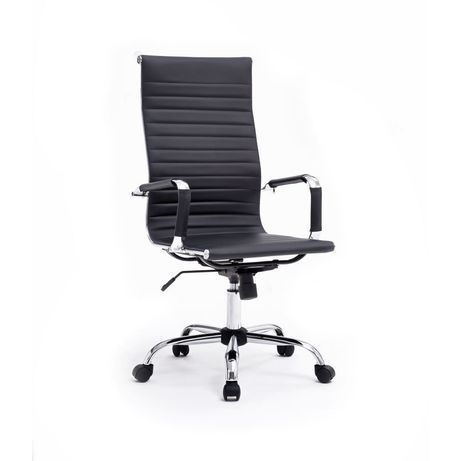 SILLA DE OFICINA EQUIP RESPALDO ALTO COLOR NEGRO RECUBRIMIENTO PU DE ALTA CALIDADDISEÑO ERGONOMIC - Imagen 4 de 5 SILLA DE OFICINA EQUIP RESPALDO ALTO COLOR NEGRO RECUBRIMIENTO PU DE ALTA CALIDADDISEÑO ERGONOMIC - Imagen 4 de 5