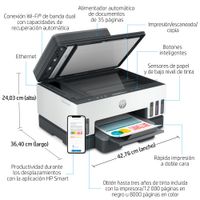 Miniatura 7 de HP Smart Tank Multifunción A4Thermal Inkjet Dúplex Smart Tank 7305 Inalámbrico All-in-One Color Impresora, Impresión a doble cara; Copiadora y escáner