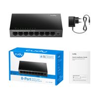 Miniatura 4 de Cudy Switch Gigabit de 8 Puertos -hasta 1000Mbps - Plug and Play - Carcasa de Metal