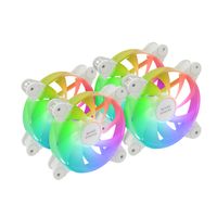 Miniatura 2 de KIT 4xVENTILADOR INTERNO ARGB MARS GAMING MF4AW 120mm SIN MARCO RODAMIENTO FDB BLANCO
