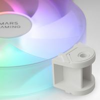 Miniatura 8 de KIT 4xVENTILADOR INTERNO ARGB MARS GAMING MF4AW 120mm SIN MARCO RODAMIENTO FDB BLANCO