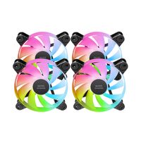 Miniatura 3 de KIT 4xVENTILADOR INTERNO ARGB MARS GAMING MF4A 120mm SIN MARCO RODAMIENTO FDB NEGRO