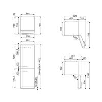 Miniatura 16 de FRIGORIFICO COMBI SMEG FAB32RWH6 NOFROST C ALTO 196.8  CM ANCHO 60.1  CM BLANCO