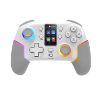 Miniatura 1 de GAMEPAD BLUETOOTH MARS GAMING MGPV3W PANTALLA LCD BT+2.4G+USB MULTIPLATAFORMA HALL EFFECT BLANCO