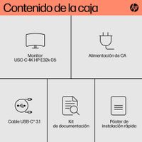 Miniatura 5 de HP Monitor USB-C 4K HP E32k G5   31.5" LCD IPS 4K Ultra HD HDMI Altavoces