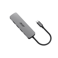 Miniatura 1 de DOCKING USB-C ACER 5 EN 1 1xHDMI 4K 3xUSB-A 3.2 1xUSB-C PD 100W PLATA