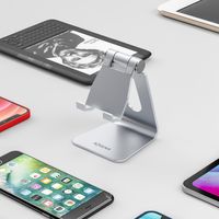 Miniatura 4 de AISENS Soporte De Sobremesa Tamaño M Ajustable (1 Pivote) Para Movil / Tablet, Plata