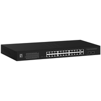 Miniatura 1 de SWITCH LEVEL ONE GEP-2841 POE WEBSMART 24P 10/100/1000 POE 375W + 2 UPLINK SFP + 2 UPLINK RJ45