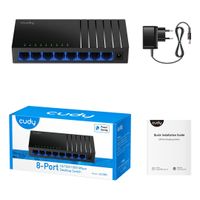 Miniatura 4 de SWITCH 8 PUERTOS 10/100/1000 CUDY GS108D NEGRO