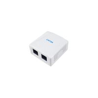 Miniatura 2 de ROSETA DE SUPERFICIE EQUIP 235216 CATEGORIA 6A 2 HEMBRA RJ45 COLOR BLANCO