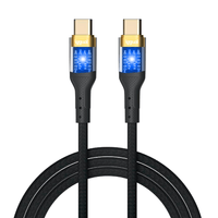 Miniatura 1 de iggual Cable USB-C a tipo C 3A 100 cm trenzado LED
