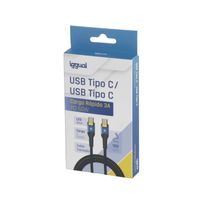 Miniatura 5 de iggual Cable USB-C a tipo C 3A 100 cm trenzado LED