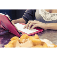 Miniatura 2 de FUNDA + TECLADO MICRO USB 9"-10.1" SILVER HT ROJA/BLANCO