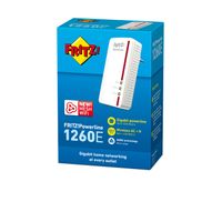 Miniatura 4 de AVM FRITZ!Powerline 1260E International Adaptador PLC individual hasta 1200 Mbps, Base Wi-Fi AC + N incorporada