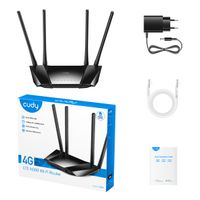 Miniatura 6 de Cudy LT400 Router WiFi N 4G LTE de 300 Mbps - 1x Puerto Wan 10/100Mbps y 3x Puertos Lan 10/100Mbps - 4 Antenas Externas