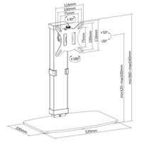 Miniatura 7 de 17 -32  Free-Standing Monitor Stand