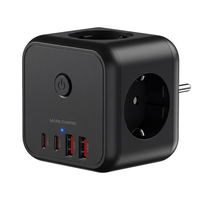 Miniatura 1 de POWERCUBE MARS GAMING MD-CUBE20 4 USB 3 TOMAS DE CORRIENTE. REGLETA COLOR NEGRO