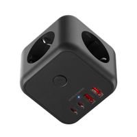 Miniatura 10 de POWERCUBE MARS GAMING MD-CUBE20 4 USB 3 TOMAS DE CORRIENTE. REGLETA COLOR NEGRO