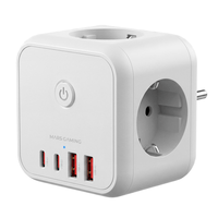 Miniatura 1 de POWERCUBE MARS GAMING MD-CUBE20W 4 USB 3 TOMAS DE CORRIENTE. REGLETA COLOR BLANCO