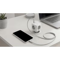 Miniatura 3 de POWERCUBE MARS GAMING MD-CUBE20W 4 USB 3 TOMAS DE CORRIENTE. REGLETA COLOR BLANCO