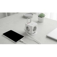 Miniatura 4 de POWERCUBE MARS GAMING MD-CUBE20W 4 USB 3 TOMAS DE CORRIENTE. REGLETA COLOR BLANCO