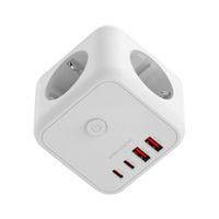 Miniatura 8 de POWERCUBE MARS GAMING MD-CUBE20W 4 USB 3 TOMAS DE CORRIENTE. REGLETA COLOR BLANCO