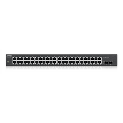 Zyxel GS1900-48HP v2  48-puertos GbE L2 Smart Switch  170 Watt  montaje en rack. Soporta IPv6  VLAN. No gestionable via