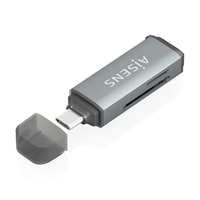 Miniatura 1 de LECTOR TARJETAS AISENS SD MICRO SD MMC RS-MMC MMC MICRO USBC GRIS