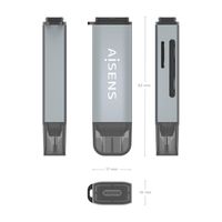 Miniatura 5 de LECTOR TARJETAS AISENS SD MICRO SD MMC RS-MMC MMC MICRO USBC GRIS