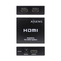 Miniatura 3 de AISENS HDMI Duplicador 4k@30Hz 1x2 Con Alimentación, Negro