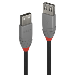1M USB 2.0 A EXTE CABLE, ANTHRALINE