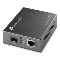 Miniatura 1 de CONVERTIDOR FIBRA TP-LINK MC420L OMADA RJ45 10Gb A RANURA SFP+ GIGA MiniGBIC MONTAJE EN CHASIS