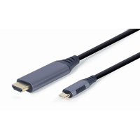 Miniatura 1 de CABLE ADAPTADOR DE PANTALLA GEMBIRD USB TIPO C A HDMI, GRIS ESPACIAL, 1,8 M